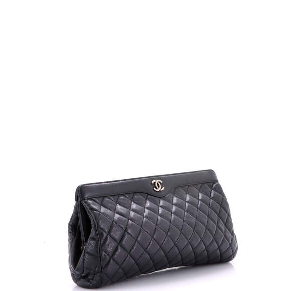 Chanel Large CC Frame Clutch Quilted Caviar - Picture 2 of 7